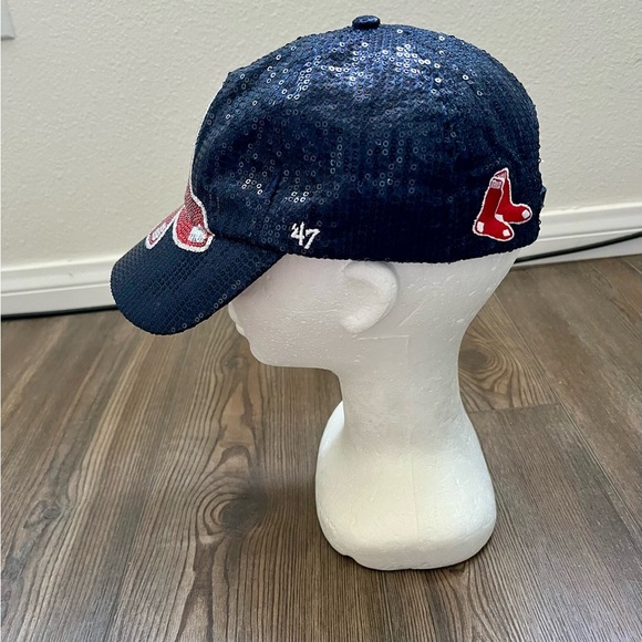 Sequin Baseball Cap with Red Logo - Picture 2 of 8
